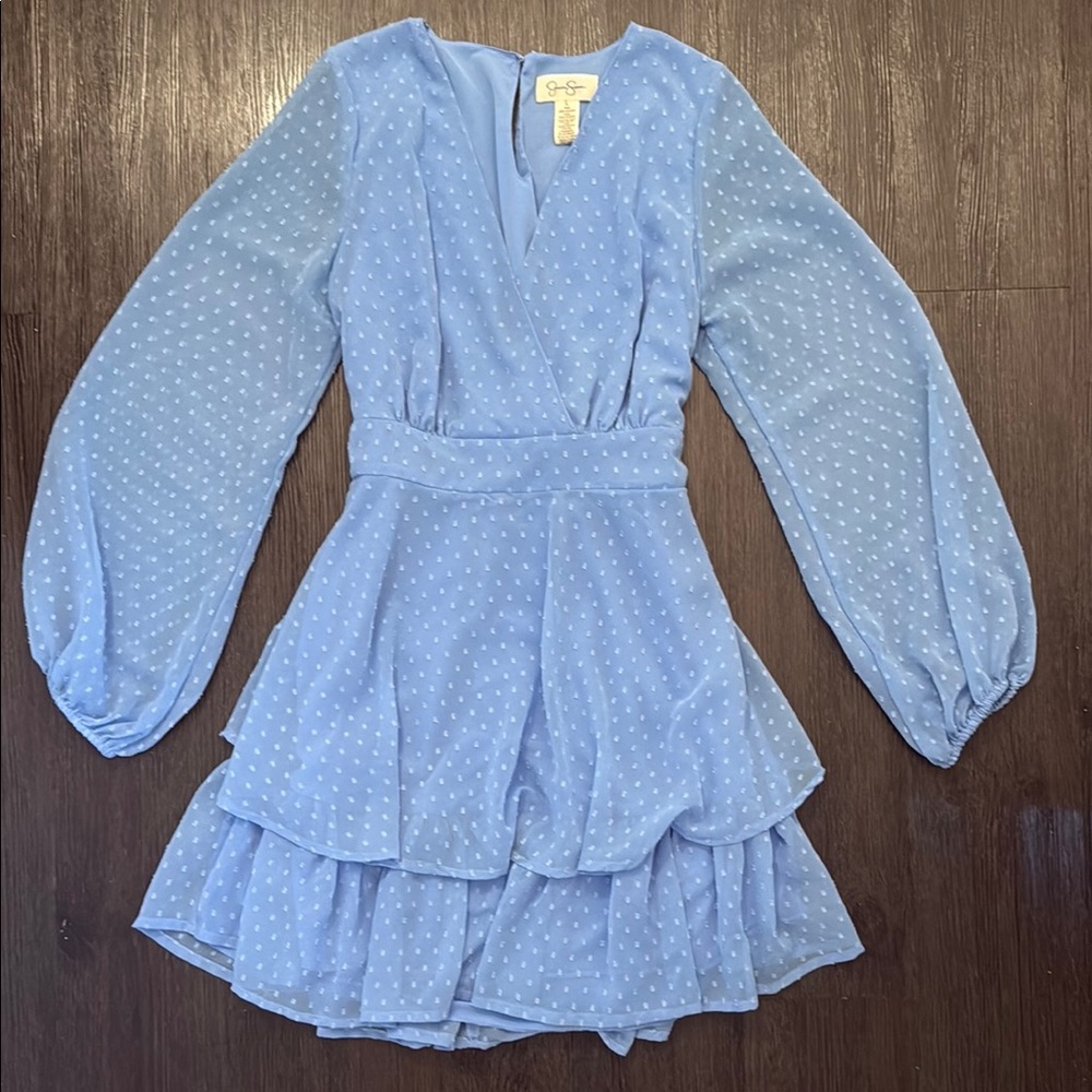 Jessica Simpson Light Blue Long Sleeve Dress